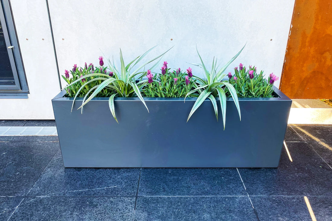 Greenlife Planter Box Metal Charcoal 1000 x 340 x 400mm