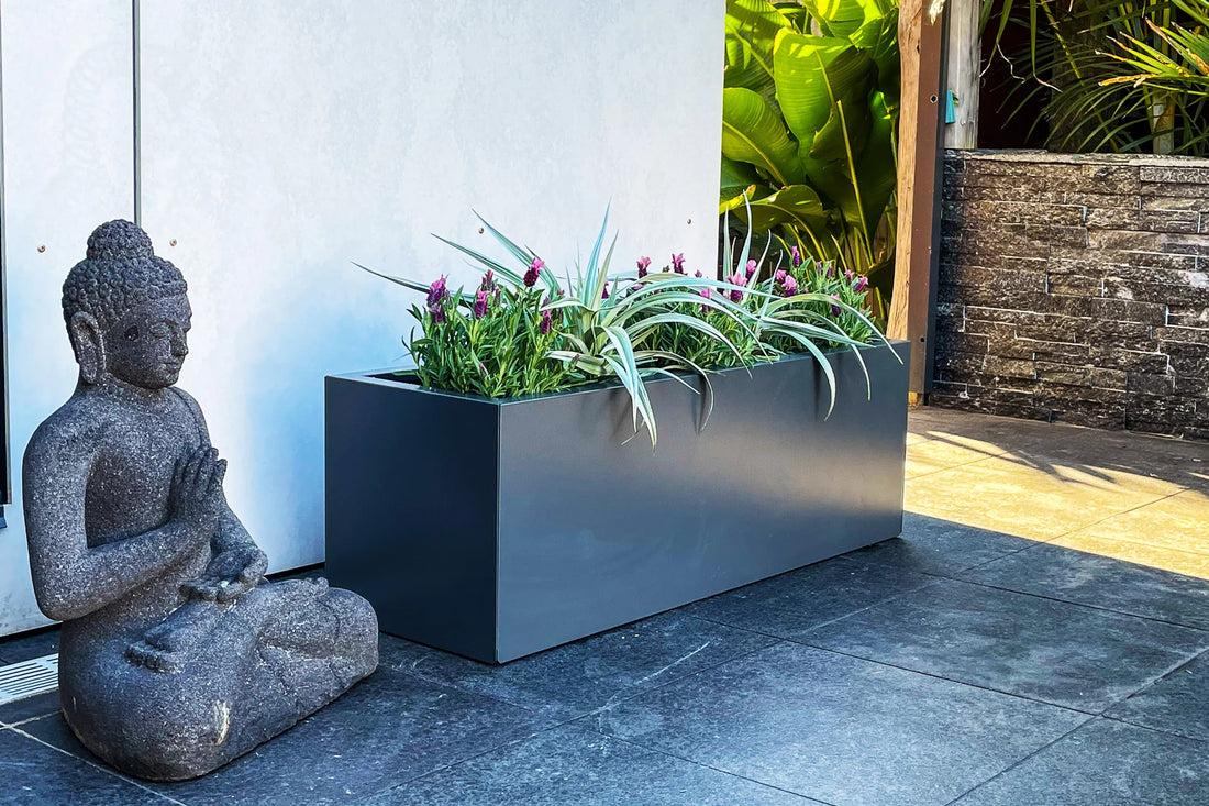 Greenlife Planter Box Metal Charcoal 1000 x 340 x 400mm