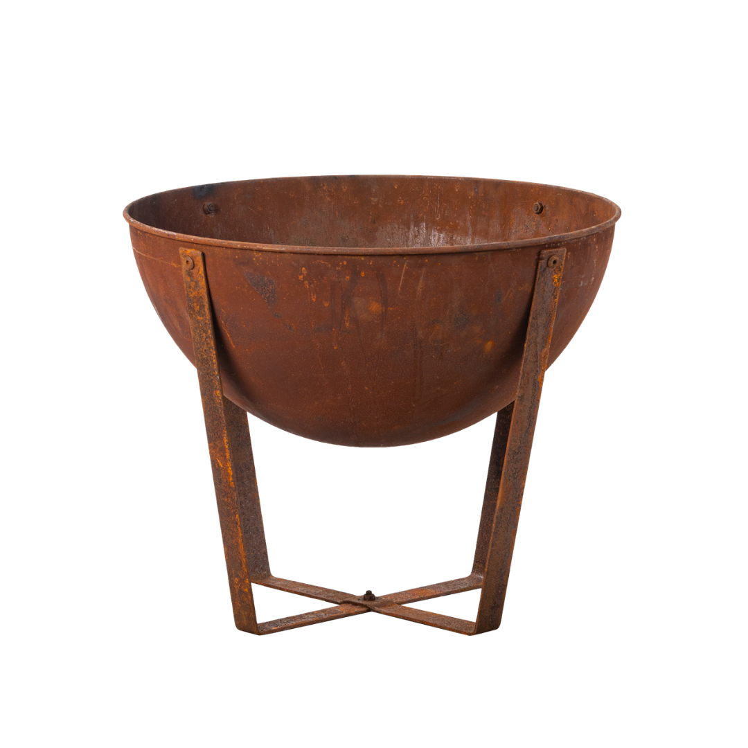 Glow Beverly 46cm Fire Pit Studio Product Shot – Rust Weathering Steel 99357008