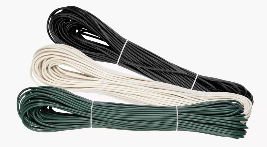 Hills 30m Polycore clothesline replacement cord packs in Monument, Surfmist and Cottage Green