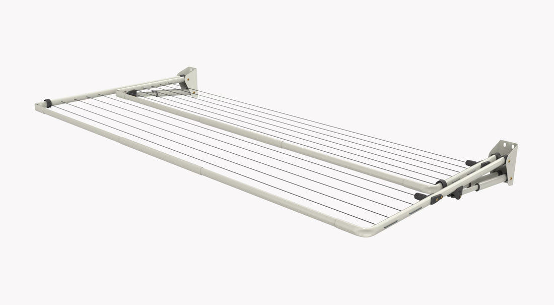 Hills Double twin-frame fold-down clothesline, wall-mounted