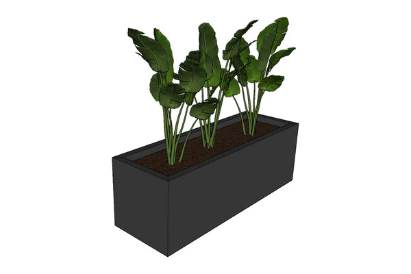 Greenlife Planter Box Metal Charcoal 1000 x 340 x 400mm