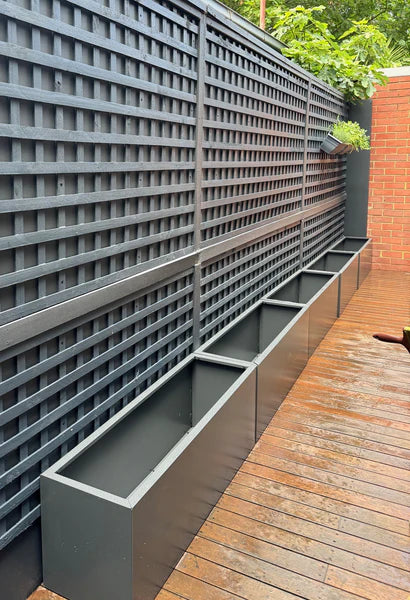Greenlife Planter Box Metal Charcoal 1000 x 340 x 400mm
