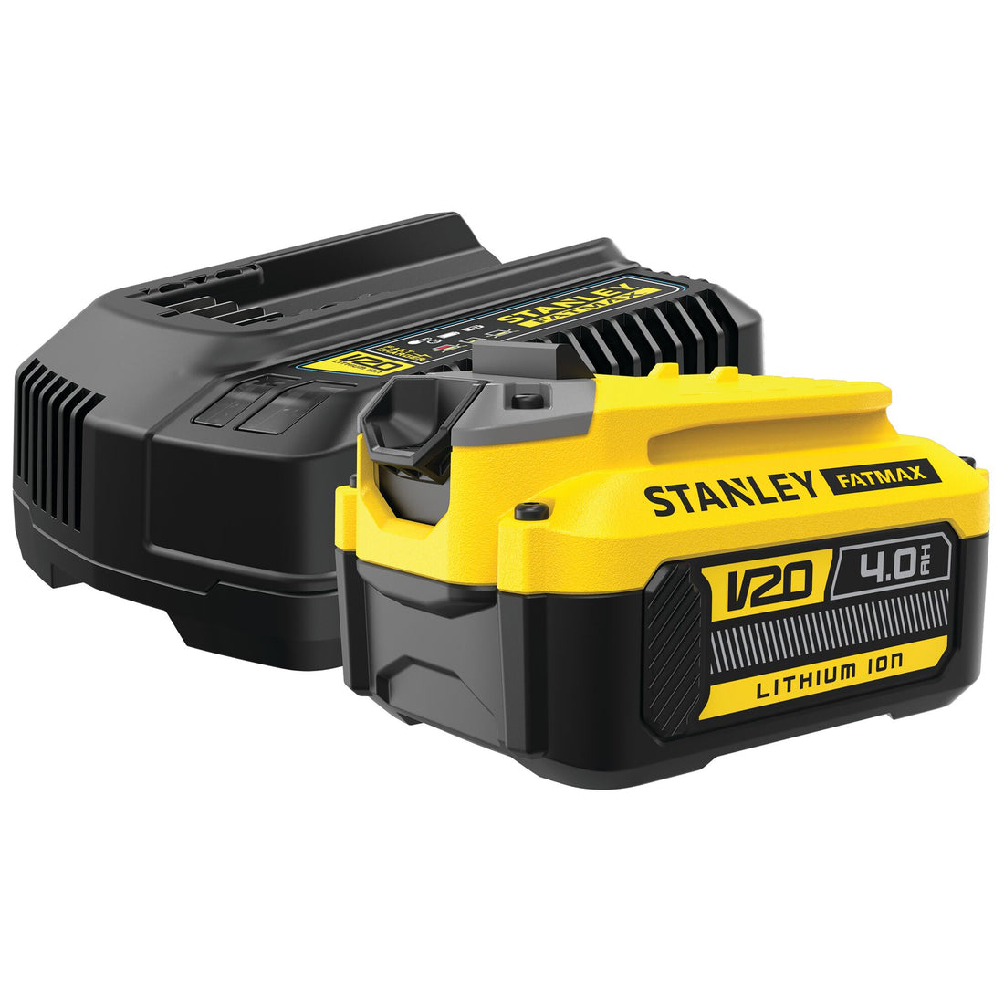 Stanley FatMax V20 4.0Ah lithium-ion battery and charger set