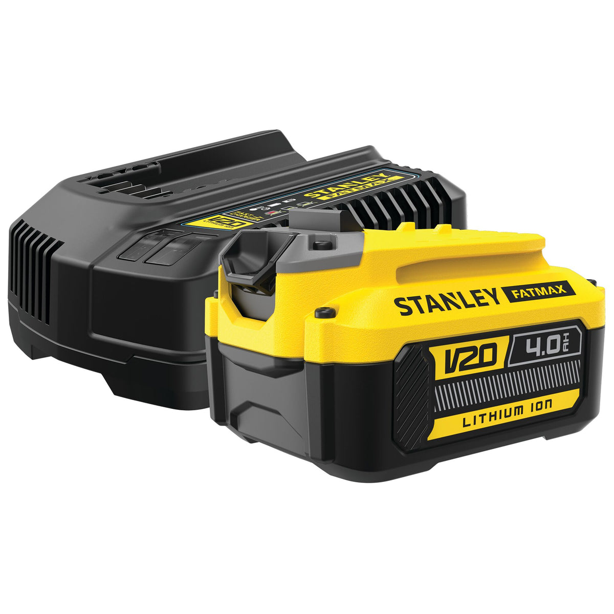 Stanley FatMax V20 4.0Ah lithium-ion battery and charger set