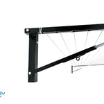 Sky Dry Modern 240 Clothesline — side profile showing arm depth and folding mechanism