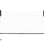 Sky Dry Modern 240 Clothesline — folded flat against wall showing compact footprint