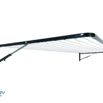 Sky Dry Modern 240 Clothesline — close-up of steel frame bracket and line tension system