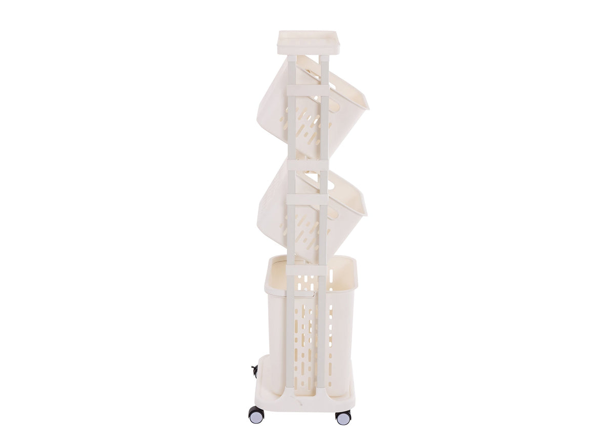 Top shelf storage on the Hills 3 Tier Mobile Laundry Storage Cart