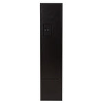 Swift Letterbox in grey steel, closed front view showing the recessed lock housing, studio shot