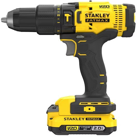 Stanley FatMax Cordless 2 Pce Combo Kit Hammer Drill & Impact 18v SFMCK465D2S-XE