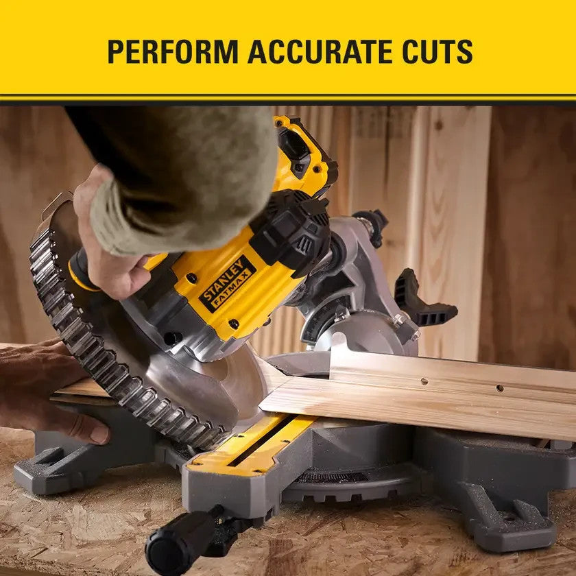 Stanley FatMax 18V V20 Cordless Mitre Saw 2 x 4.0Ah Kit 190mm SFMCS701M2-XE