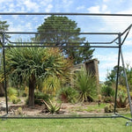 Sunchaser 240 Mobile Clothesline — side view showing full 2.4m wide span