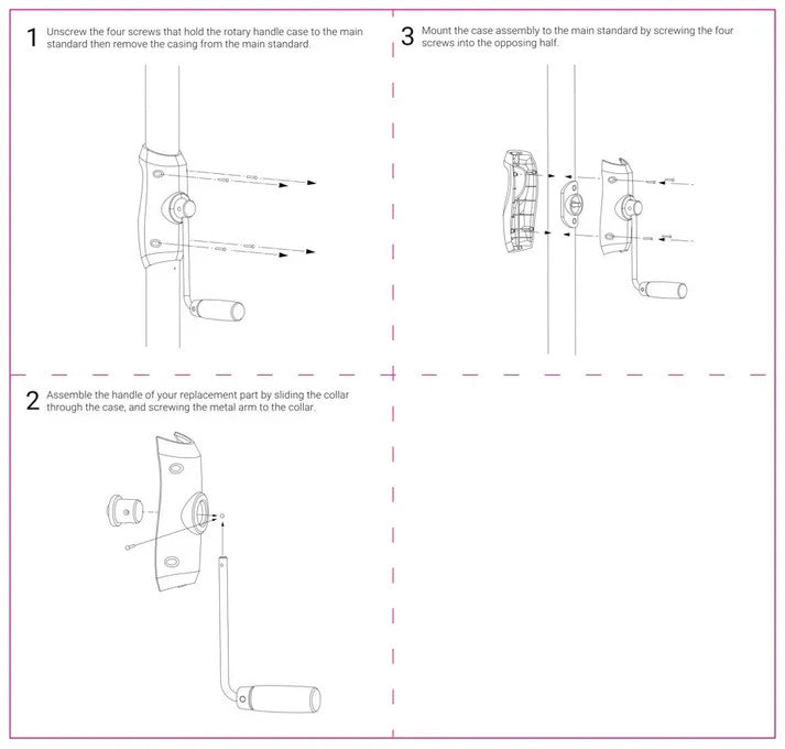 Hills Rotary Handle & Case Assembly Genuine Hills Spare Part