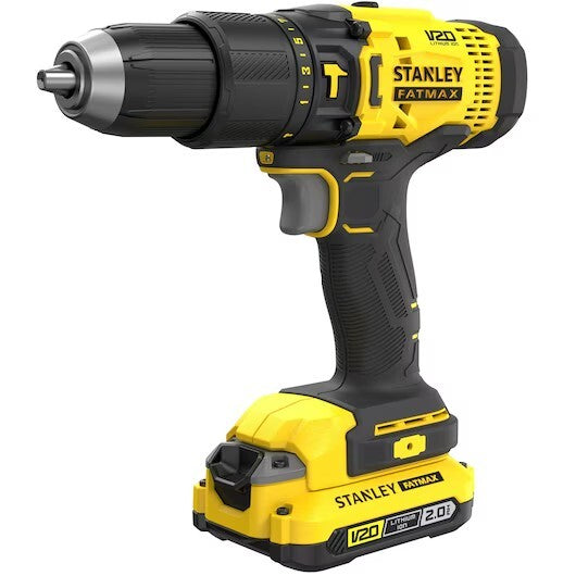 Stanley FatMax Cordless 2 Pce Combo Kit Hammer Drill & Impact 18v SFMCK465D2S-XE