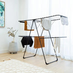 Hills 2 Tier A-Frame Clothes Airer — side angle view showing both drying tiers