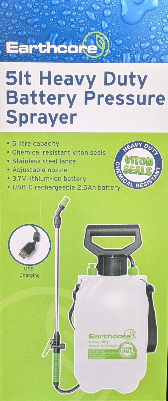 Earthcore 5L Heavy Duty Pressure Sprayer