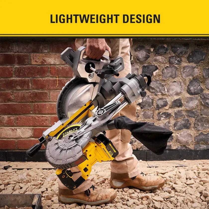 Stanley FatMax 18V V20 Cordless Mitre Saw 2 x 4.0Ah Kit 190mm SFMCS701M2-XE
