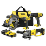 Stanley FatMax 18V V20 Cordless 2 x 4.0Ah Combo Kit - 4 Piece SFMCK469M2-XE