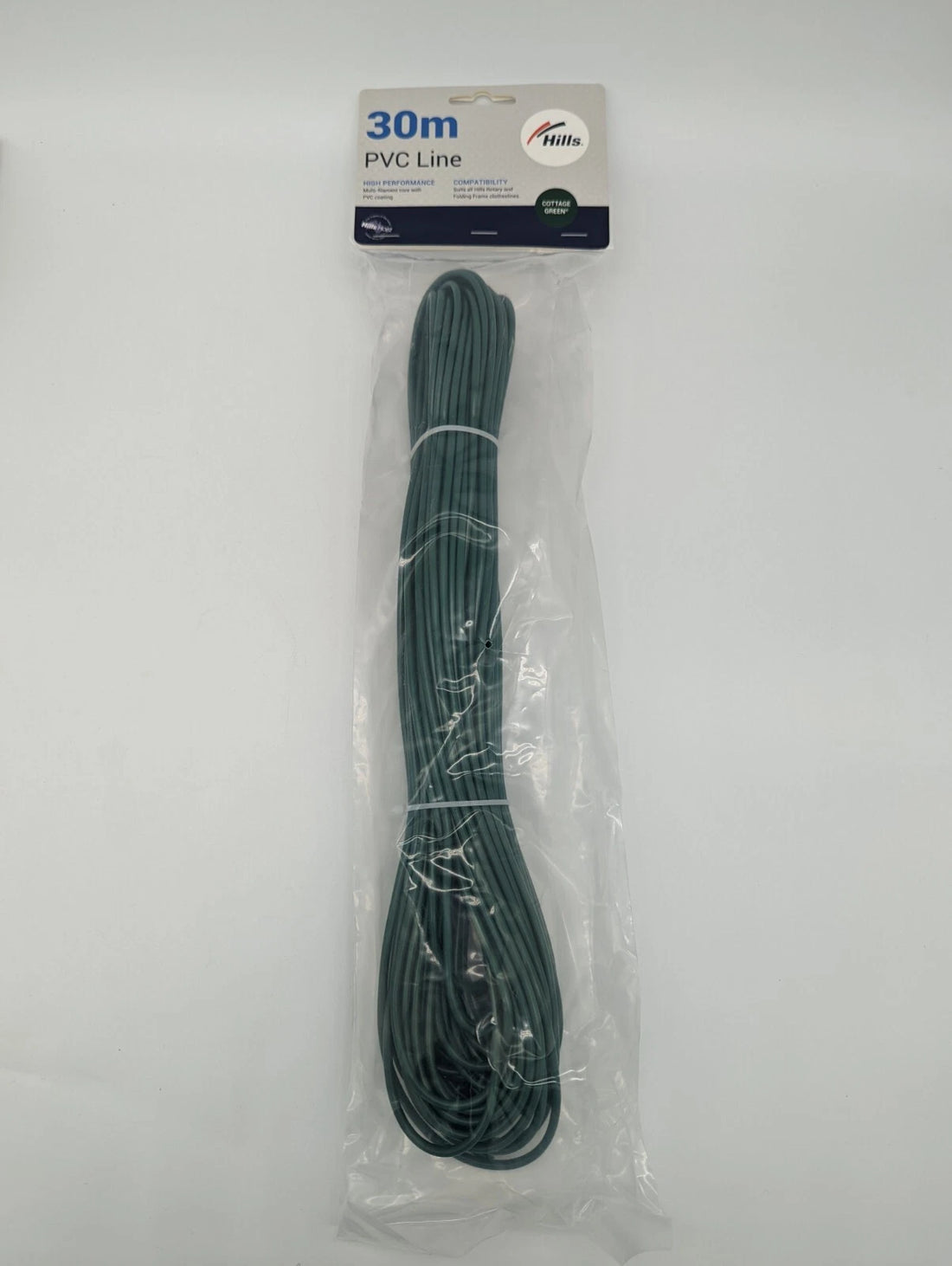 Hills 30m clothesline cord packaging and label detail