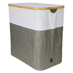 Hills 100L Foldable Bamboo Laundry Hamper Fabric Two Tone