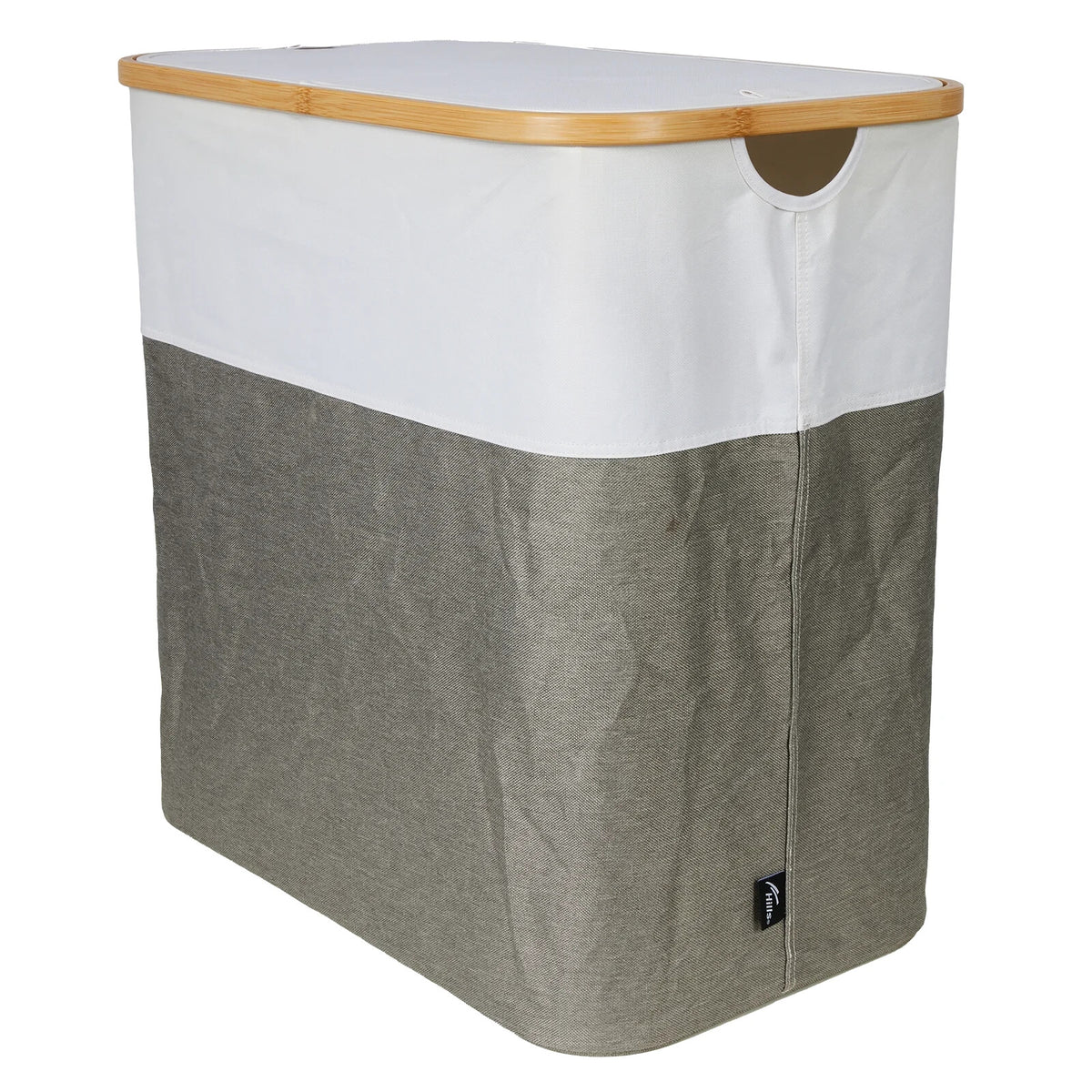 Hills 100L Foldable Bamboo Laundry Hamper Fabric Two Tone