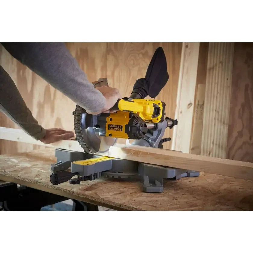 Stanley FatMax 18V V20 Cordless Mitre Saw 2 x 4.0Ah Kit 190mm SFMCS701M2-XE
