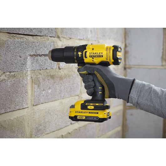 Stanley FatMax Cordless 2 Pce Combo Kit Hammer Drill & Impact 18v SFMCK465D2S-XE
