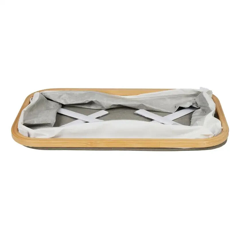 Hills Foldable Bamboo/Fabric Two Tone 52L Laundry Basket