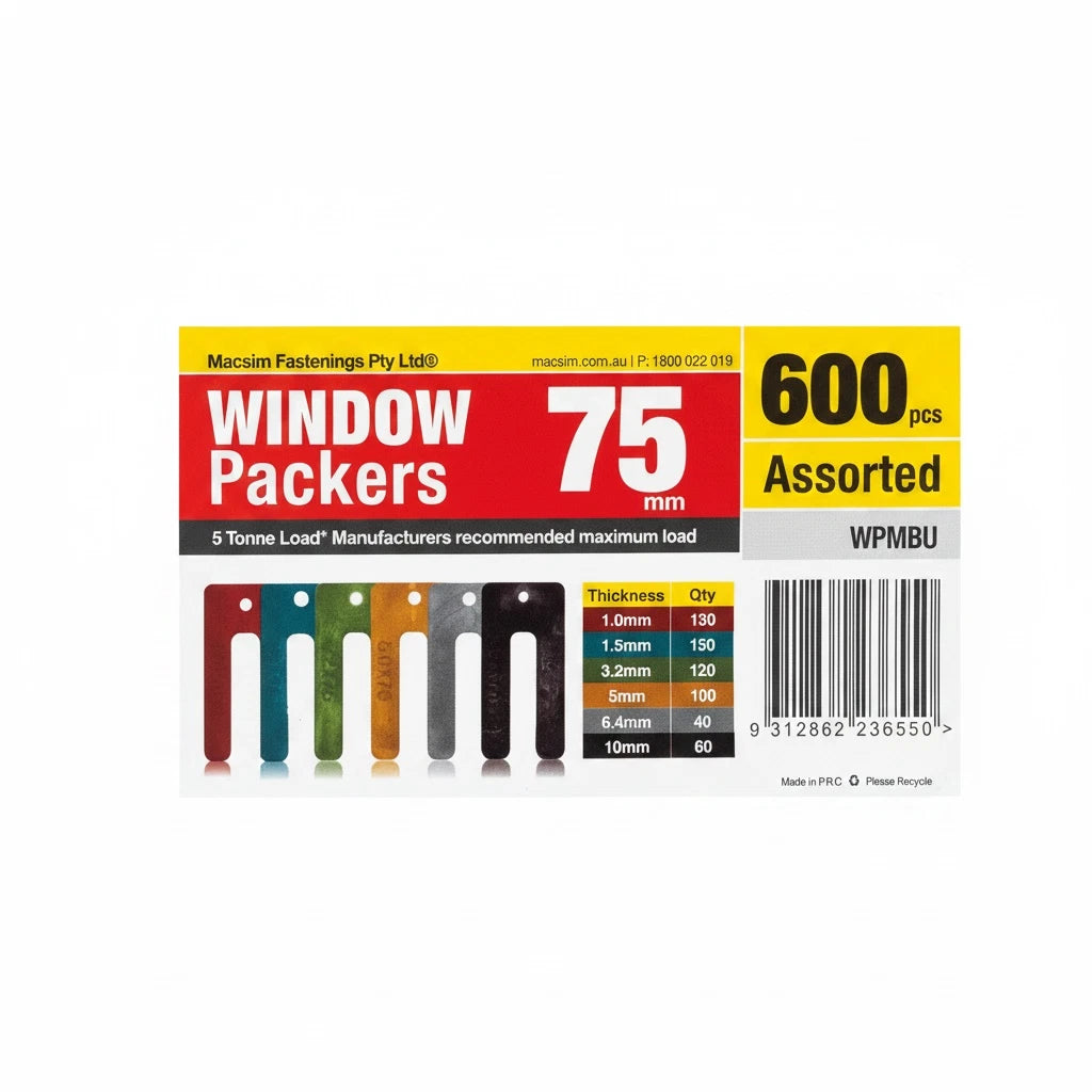 Macsim Mixed Window Packers 75mm - 600 Pack