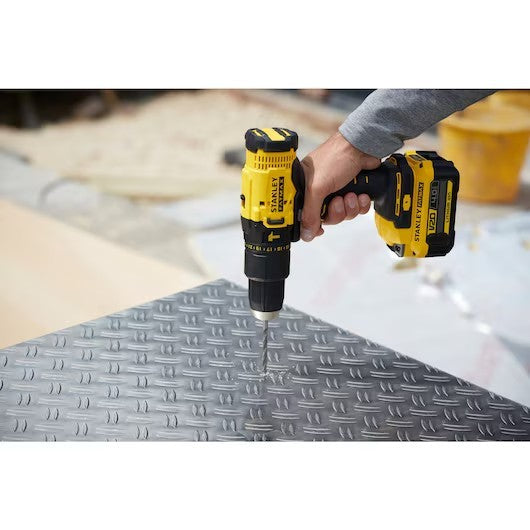 Stanley FatMax 18V V20 Hammer Drill Driver - 4.0Ah Softbag Kit SFMCD711M1-XE