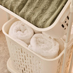 Hills 3 Tier Mobile Laundry Storage Cart — rear angle showing frame structure