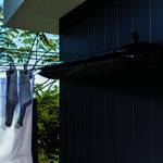 Hills 7 Line Retracting Clothesline — cassette closed, wall-mounted profile