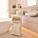 Hills 3 Tier Mobile Laundry Storage Cart — side view showing three basket levels