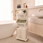 Hills 3 Tier Mobile Laundry Storage Cart — basket removal detail