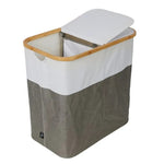 Hills 100L Foldable Bamboo Laundry Hamper Fabric Two Tone