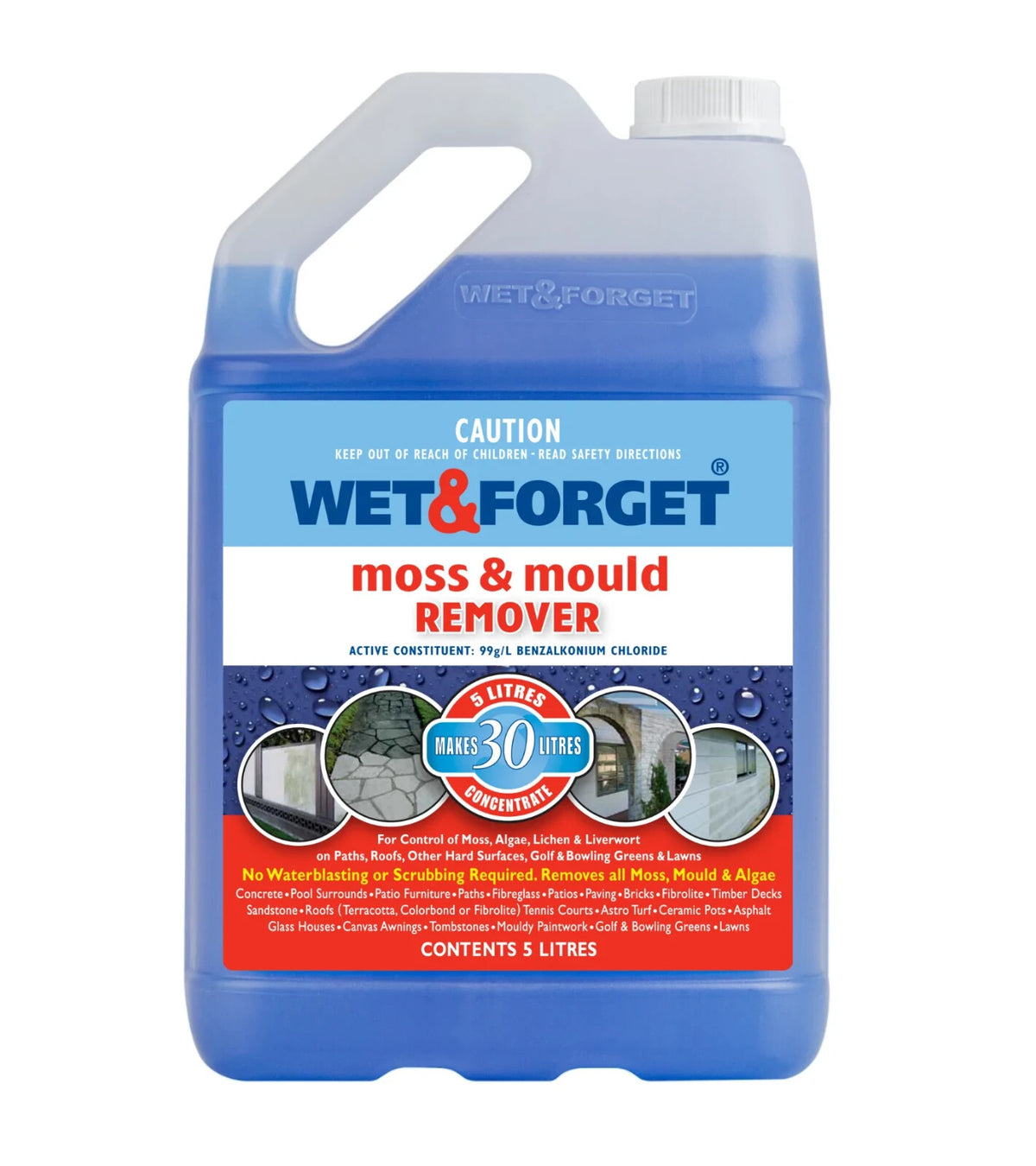 Wet & Forget Exterior Moss & Mould Remover Concentrate 5L