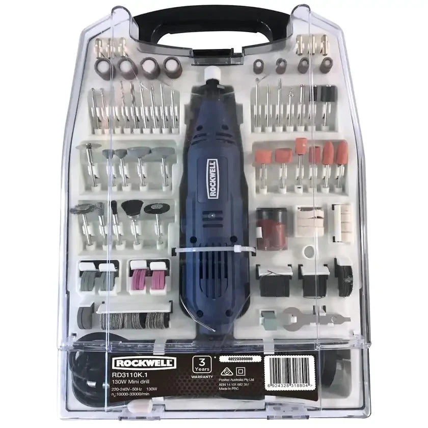 Rockwell 130W Rotary Hobby Drill Kit RD3110K.1