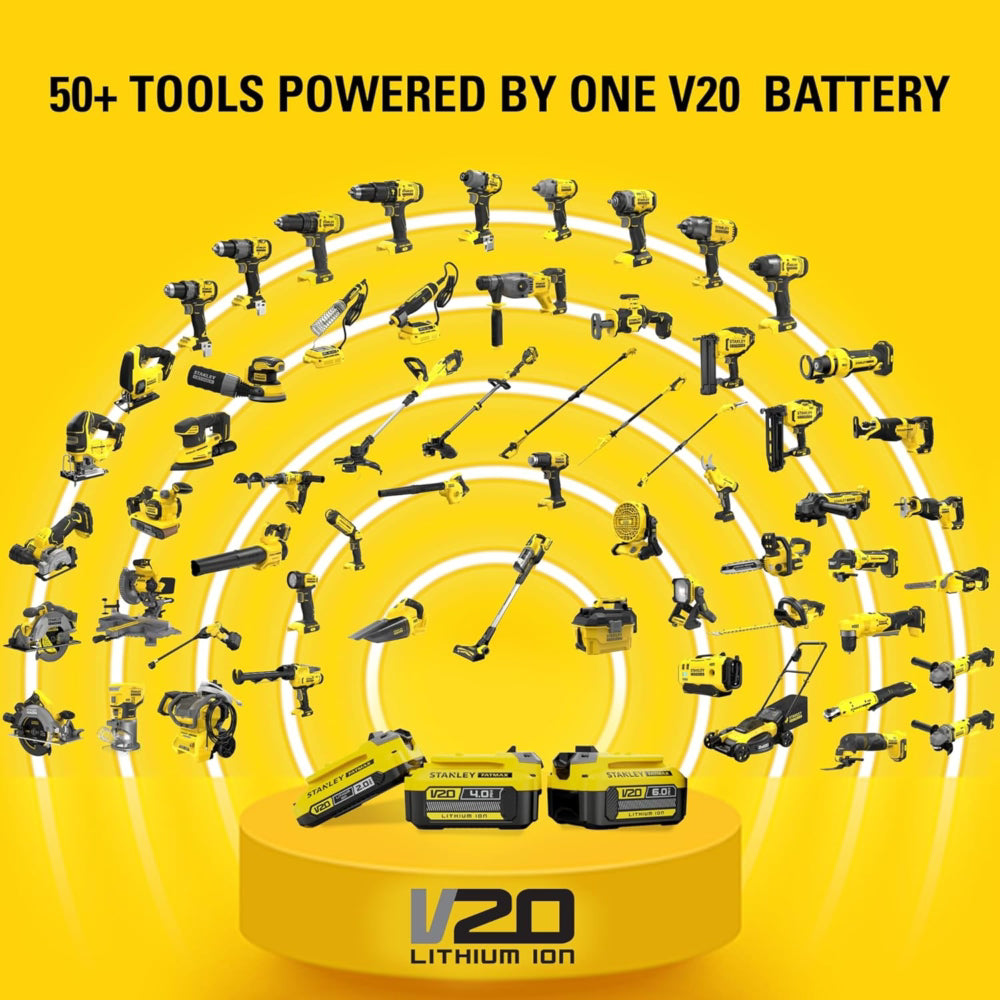 Stanley FatMax 18V V20 Premium Brushless Hammer Drill Driver - 2x2.0Ah Kit